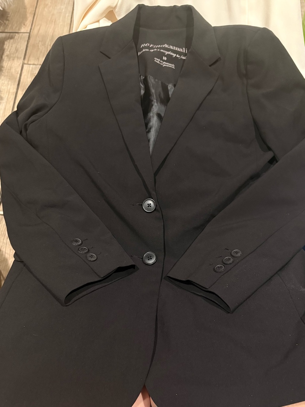 Norma Kamali women’s Classic Black Blazer size 10